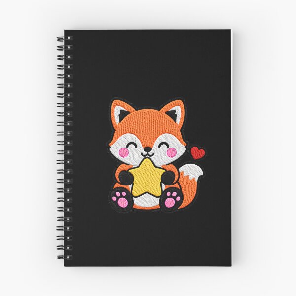 Item preview, Cute Fox Hugging Yellow Star Kawaii Embroidery Patch designed and sold by ColorSplash123.