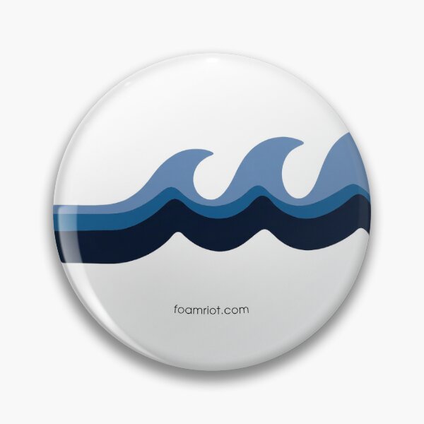 Item preview, Classic foamriot Beach Co. Wave Graphic (Blue) designed and sold by foamriot.