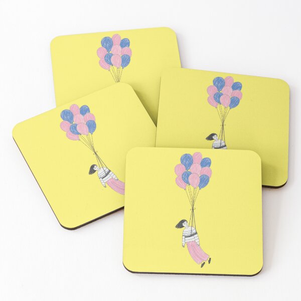Item preview, Girl Flies Weightlessly in the Sky with Balloons - Dream designed and sold by Mauswohn.
