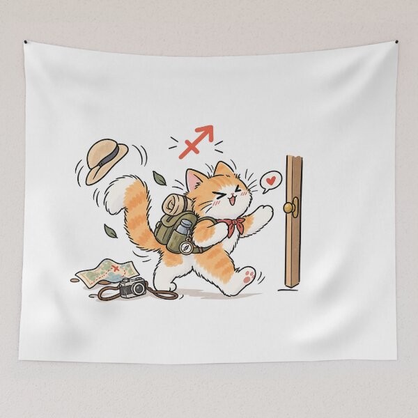 Item preview, Sagittarius Cat – Born to Explore designed and sold by NucciCollective.