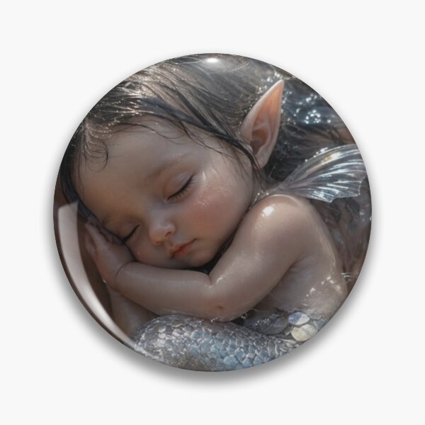 Item preview, Tiny Mermaid Baby Fantasy – Magical Ocean Fairy Art designed and sold by Bhaskar Digital Art.