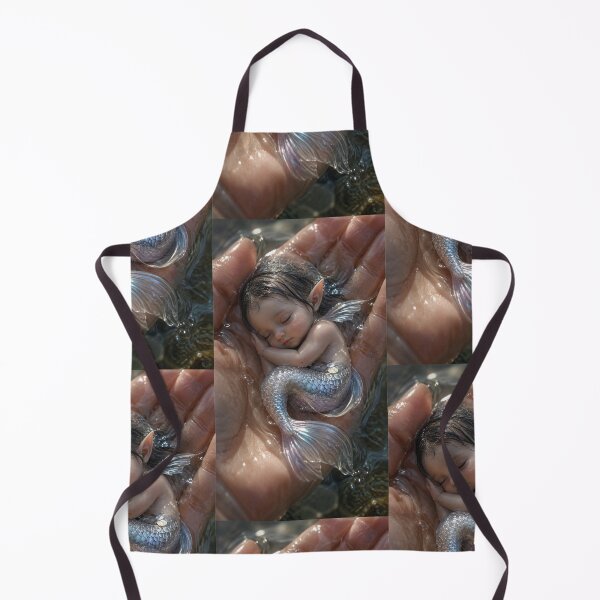 Item preview, Tiny Mermaid Baby Fantasy – Magical Ocean Fairy Art designed and sold by Bhaskar Digital Art.