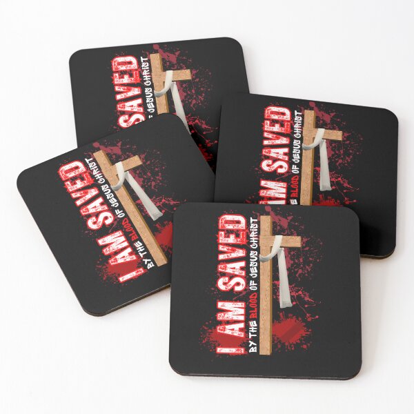 Item preview, I am Saved By Blood Of Jesus Christ Motivation Quote  - Anniversary Gifts For Husband - Black designed and sold by Doiemacreations.