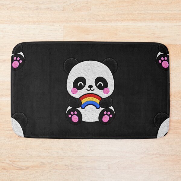 Item preview, Cute Panda Holding Rainbow Kawaii Embroidery Patch designed and sold by ColorSplash123.