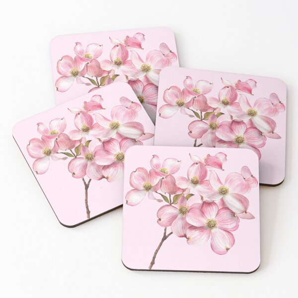 Item preview, Pink Dogwood Flowers Vintage Botanical Art designed and sold by jianina-alondra.