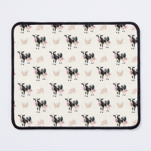 Item preview, Pink Farm Girl Toile Western Country Vintage Watercolor Seamless Pattern Coquette Cottagecore Highland Cow Calf Soft Pastel Illustration Cowgirl Bows Baby Nursery Wallpaper Fabric designed and sold by karolaan.