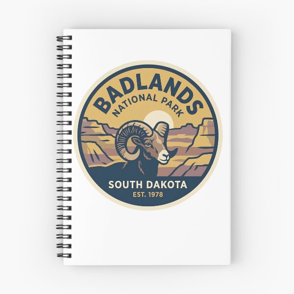 Item preview, Badlands National Park South Dakota Vintage Bighorn Sheep Badge designed and sold by LittleArij.