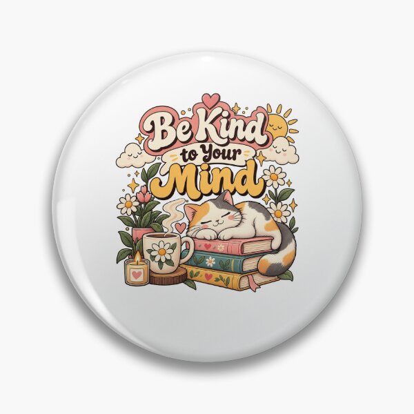 Item preview, Be Kind To Your Mind Retro Mental Health Awareness Sticker designed and sold by Salwastore.