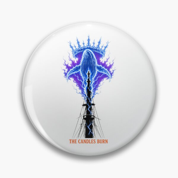 Item preview, The Candles Burn Electric Whale and Flaming Crown designed and sold by Fenay Designs.