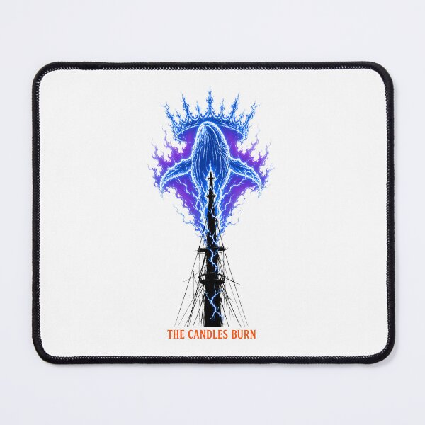 Item preview, The Candles Burn Electric Whale and Flaming Crown designed and sold by Fenay Designs.