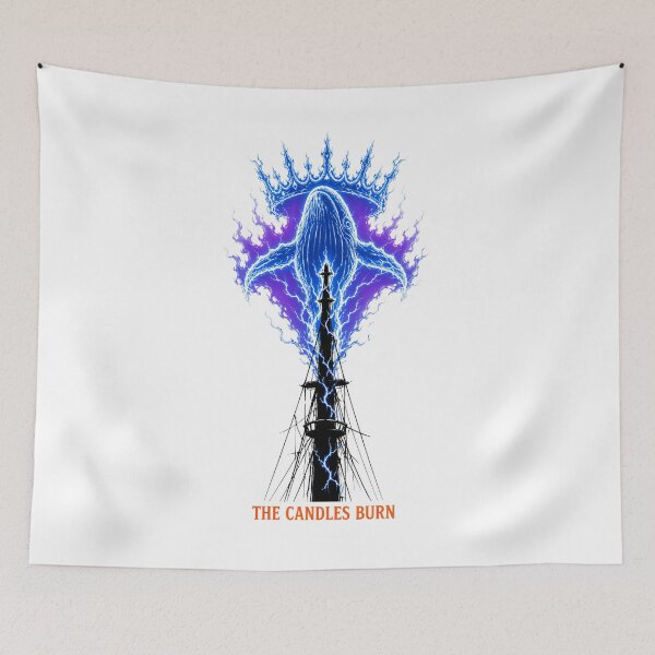 Item preview, The Candles Burn Electric Whale and Flaming Crown designed and sold by Fenay Designs.