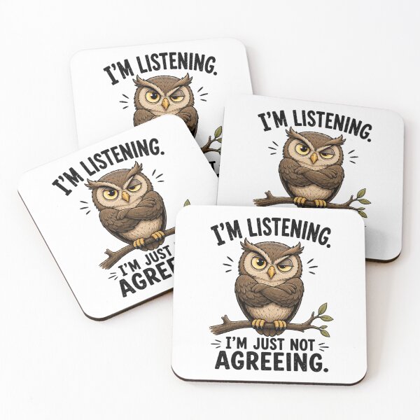 Item preview, I'm Listening. I'm Just Not Agreeing. Funny Owl T-Shirt | Everyday Chaos Club designed and sold by Kiinaaa.