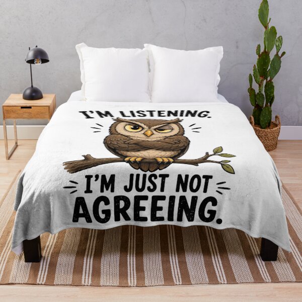 Item preview, I'm Listening. I'm Just Not Agreeing. Funny Owl T-Shirt | Everyday Chaos Club designed and sold by Kiinaaa.