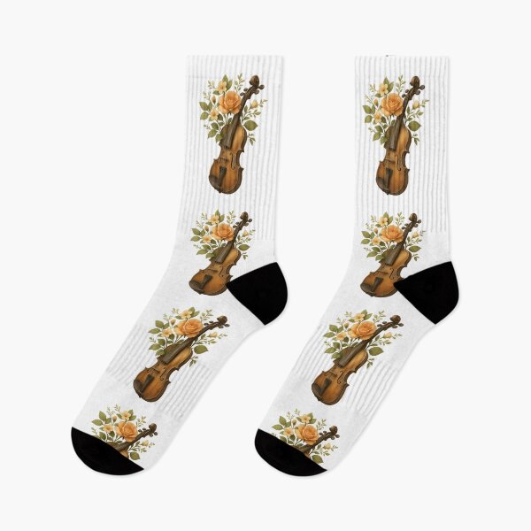 Item preview, Floral Violin – Romantic Music and Flowers designed and sold by Yomere.