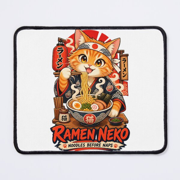 Item preview, Cute Anime Ramen Cat Noodle Lover designed and sold by WelLarsDigitals.