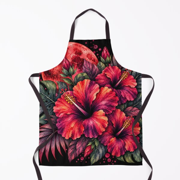 Item preview, Crimson Moon Hibiscus | Blood Moon Tropical Watercolor | Gothic Botanical Art designed and sold by IamNolmo.