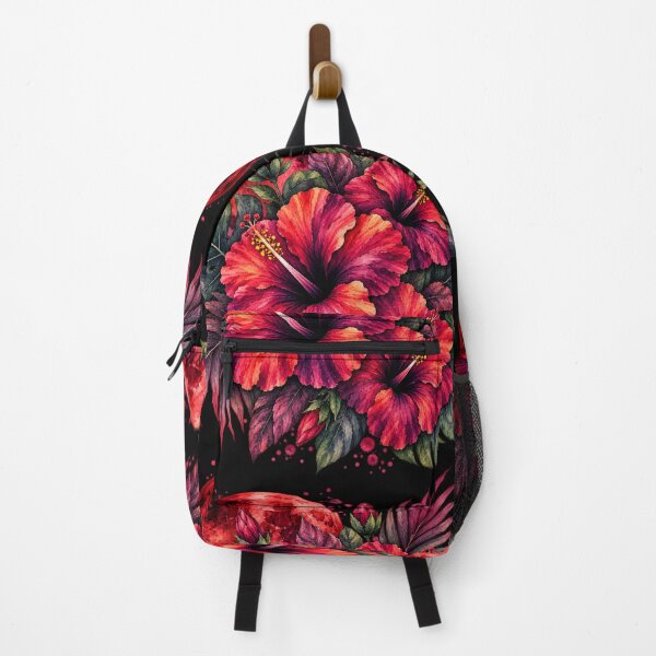 Item preview, Crimson Moon Hibiscus | Blood Moon Tropical Watercolor | Gothic Botanical Art designed and sold by IamNolmo.