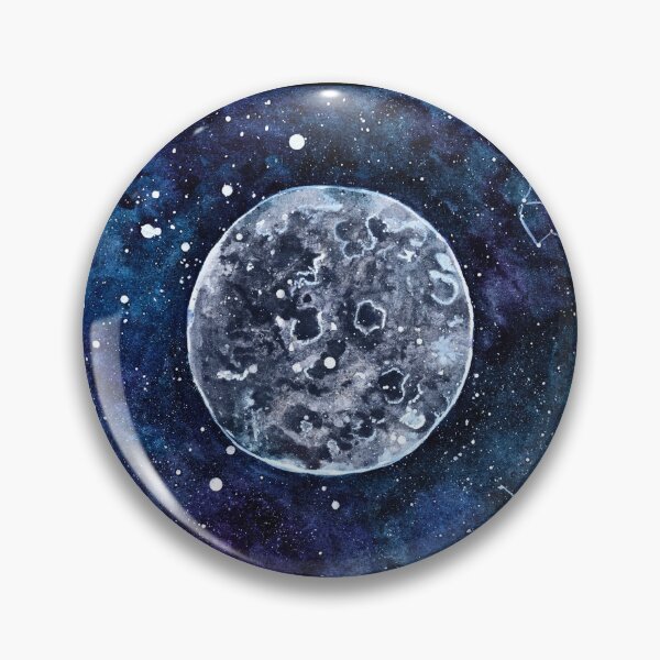 Item preview, The Moon Keeps the Map, Full Moon and Constellations Watercolour designed and sold by ArithraStudio.