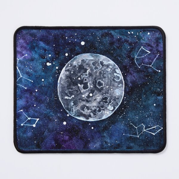 Item preview, The Moon Keeps the Map, Full Moon and Constellations Watercolour designed and sold by ArithraStudio.