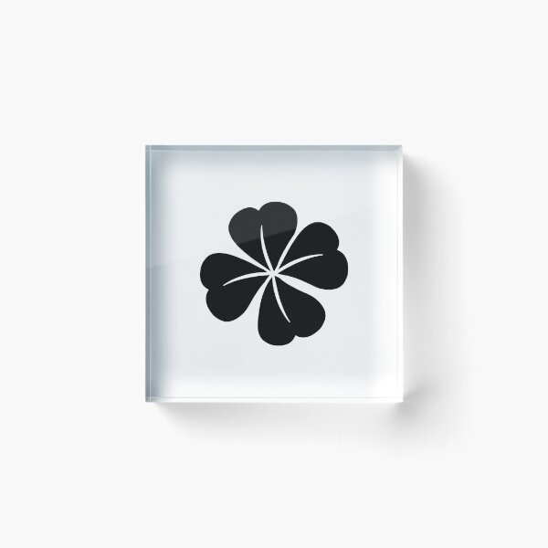 Item preview, Black Four Leaf Clover Lucky Irish Charm designed and sold by pattern-archive.