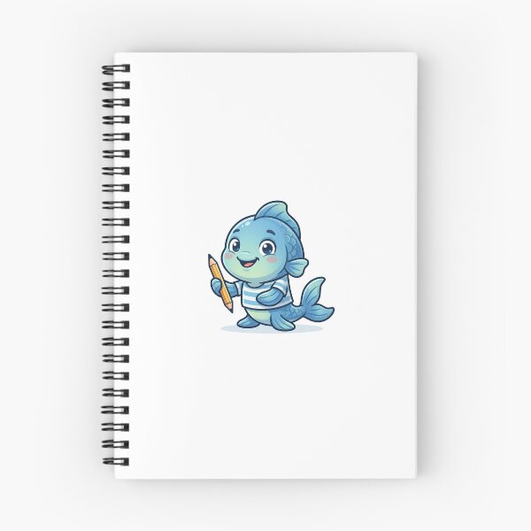 Item preview, Artistic Blue Fish Writer in Striped Shirt Sticker Art designed and sold by KaleeDesigns.