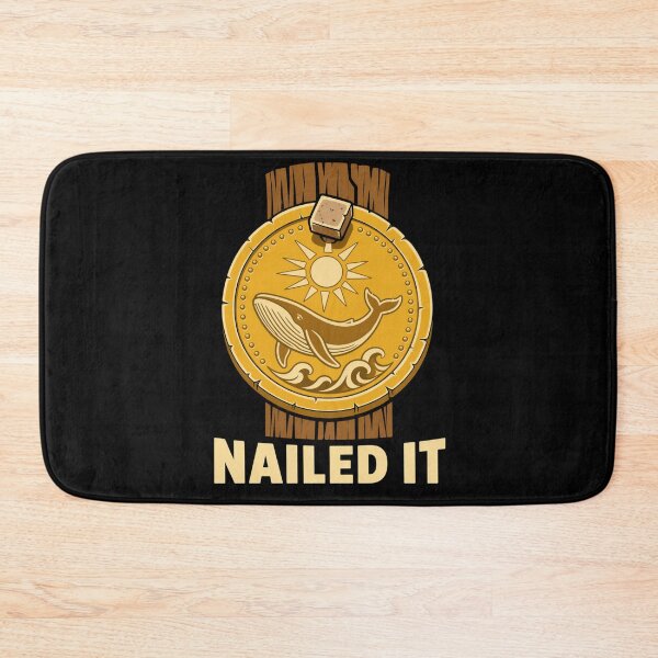 Item preview, Nailed It Golden Doubloon Whale Pun designed and sold by Fenay Designs.