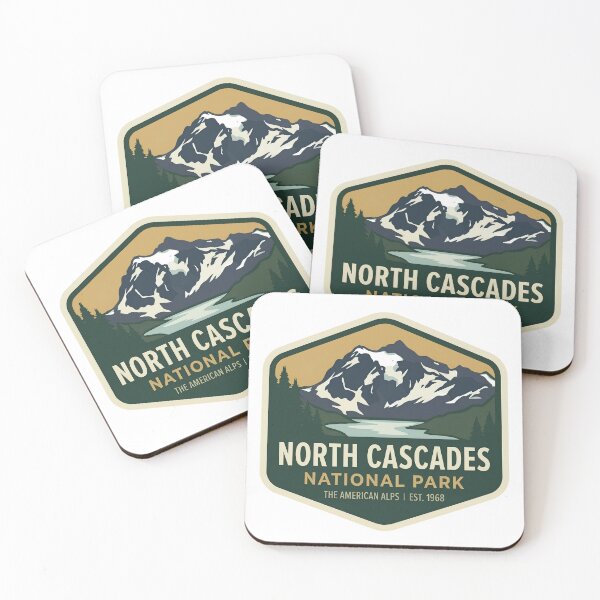 Item preview, North Cascades National Park Washington Alpine Lake Mountain Badge designed and sold by LittleArij.