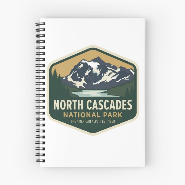 Item preview, North Cascades National Park Washington Alpine Lake Mountain Badge designed and sold by LittleArij.