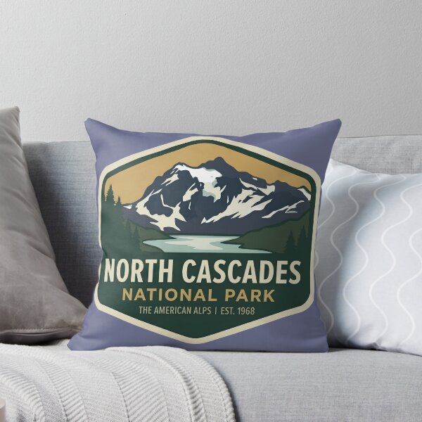 Item preview, North Cascades National Park Washington Alpine Lake Mountain Badge designed and sold by LittleArij.