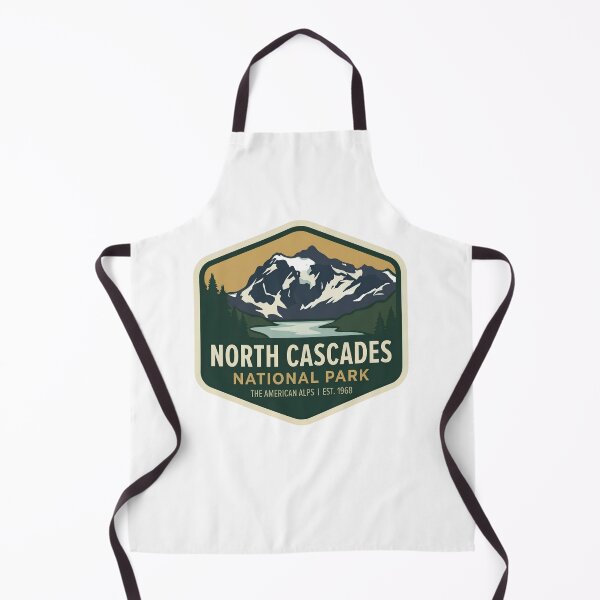 Item preview, North Cascades National Park Washington Alpine Lake Mountain Badge designed and sold by LittleArij.