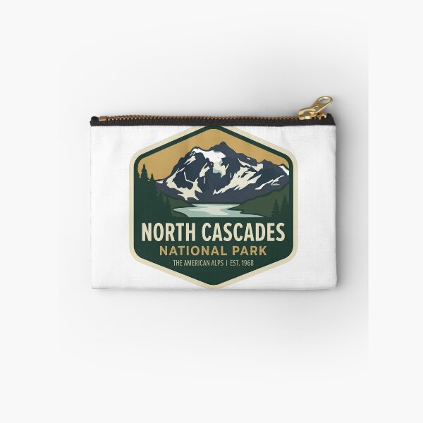 Item preview, North Cascades National Park Washington Alpine Lake Mountain Badge designed and sold by LittleArij.