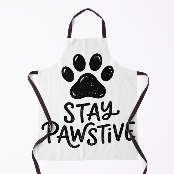 Item preview, Stay Pawstive - Cute Pet Paw Print Positive Quote designed and sold by Shopeon Designs.
