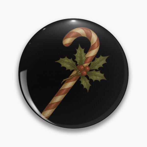 Item preview, Vintage Holly Candy Cane designed and sold by DustyCuriositie.
