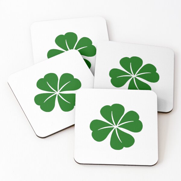 Item preview, Dark Green Four Leaf Clover Lucky Irish Charm designed and sold by pattern-archive.