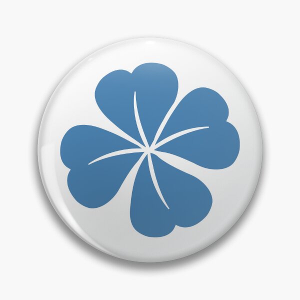 Item preview, Steel Blue Four Leaf Clover Lucky Irish Charm designed and sold by pattern-archive.