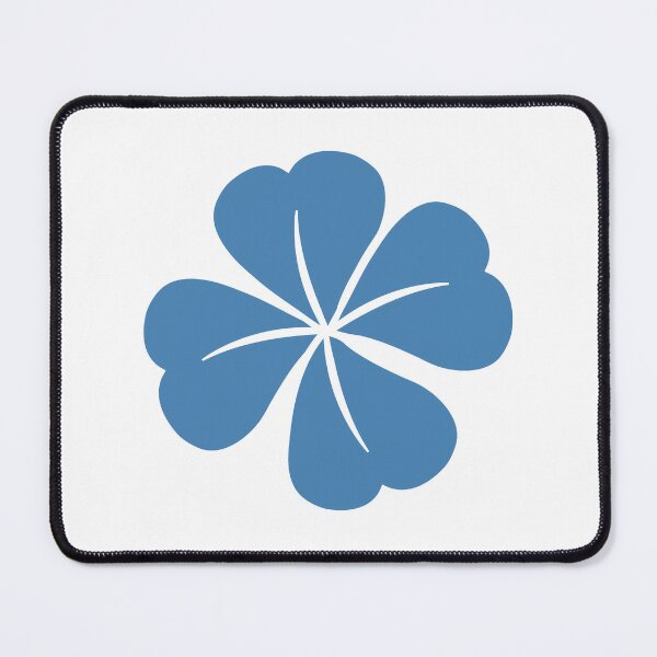 Item preview, Steel Blue Four Leaf Clover Lucky Irish Charm designed and sold by pattern-archive.