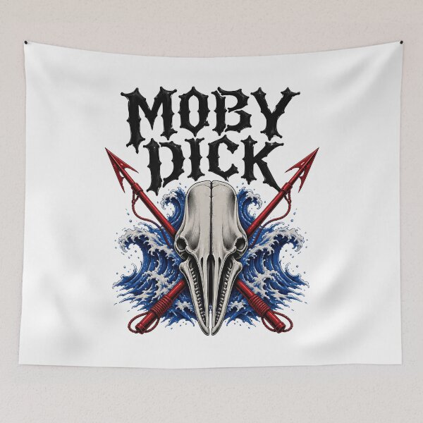 Item preview, Moby Dick Whale Skull and Crossed Harpoons designed and sold by Fenay Designs.