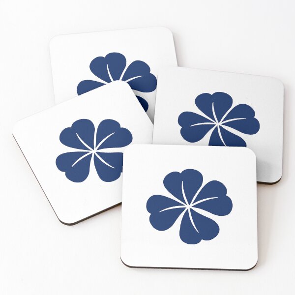 Item preview, Navy Blue Four Leaf Clover Lucky Irish Charm designed and sold by pattern-archive.