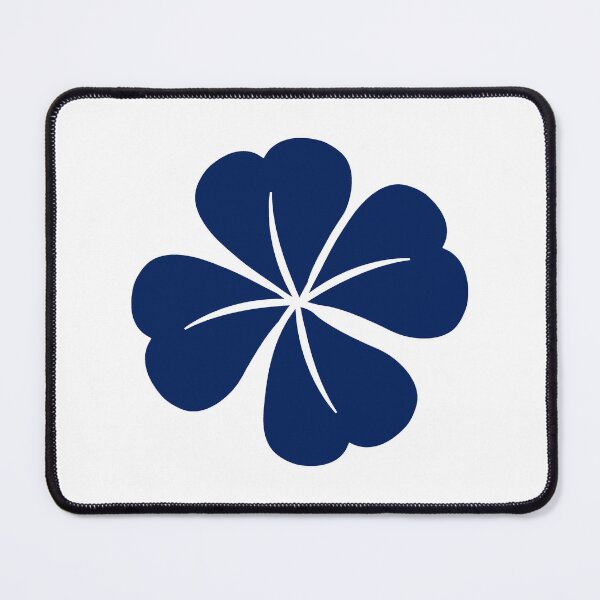Item preview, Navy Blue Four Leaf Clover Lucky Irish Charm designed and sold by pattern-archive.