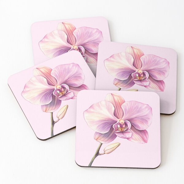 Item preview, Pink Orchid Flower Botanical Illustration designed and sold by jianina-alondra.