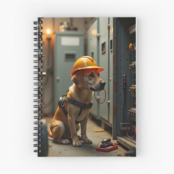 Item preview, YELLOW LABRADOR ELECTRICIAN DOG WITH HARD HAT designed and sold by PawsStudioAU.
