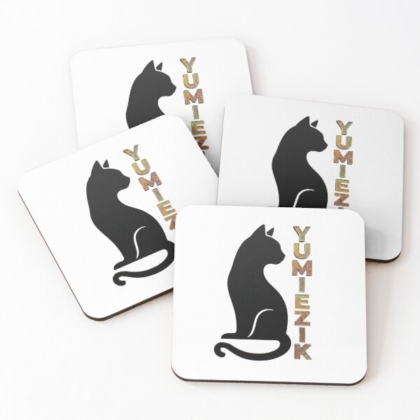 Item preview, YUMIEZIK Aesthetic Black Cat Silhouette with Rainbow Gold Crypto Typography designed and sold by Xyshope.