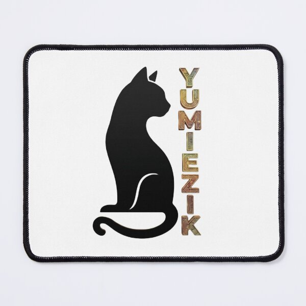 Item preview, YUMIEZIK Aesthetic Black Cat Silhouette with Rainbow Gold Crypto Typography designed and sold by Xyshope.