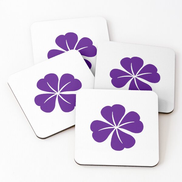 Item preview, Dark Purple Four Leaf Clover Lucky Irish Charm designed and sold by pattern-archive.