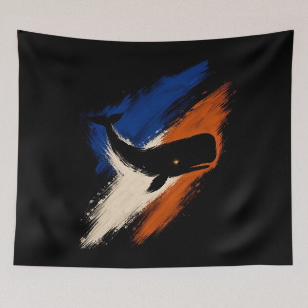 Item preview, Stormborn Whale Abstract Brushstroke Art designed and sold by Fenay Designs.