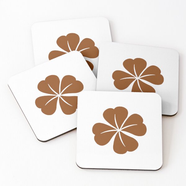 Item preview, Brown Four Leaf Clover Lucky Irish Charm designed and sold by pattern-archive.