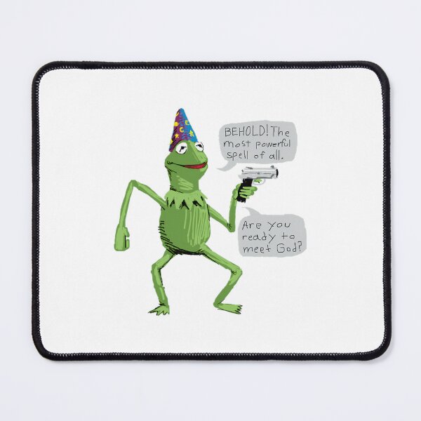 Item preview, Wizard Kermit With Gun Behold The Most Powerful Spell Of All. Are You Ready To Meet God| Gif designed and sold by MelaniesRuble.