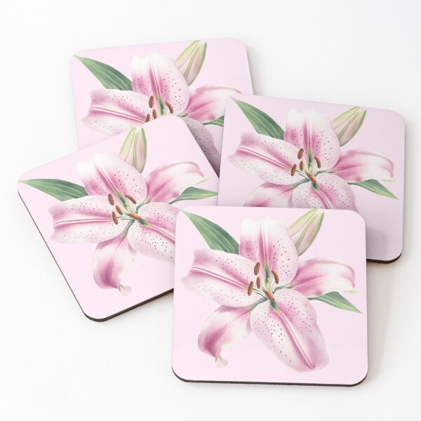 Item preview, Pink Stargazer Lily Botanical Flower Art designed and sold by jianina-alondra.