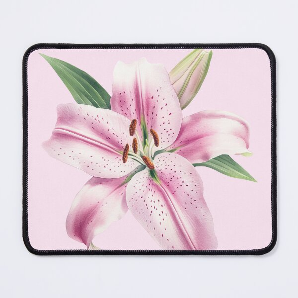 Item preview, Pink Stargazer Lily Botanical Flower Art designed and sold by jianina-alondra.