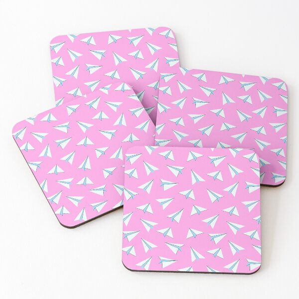 Item preview,  flying paper planes on a pink background designed and sold by burbura.